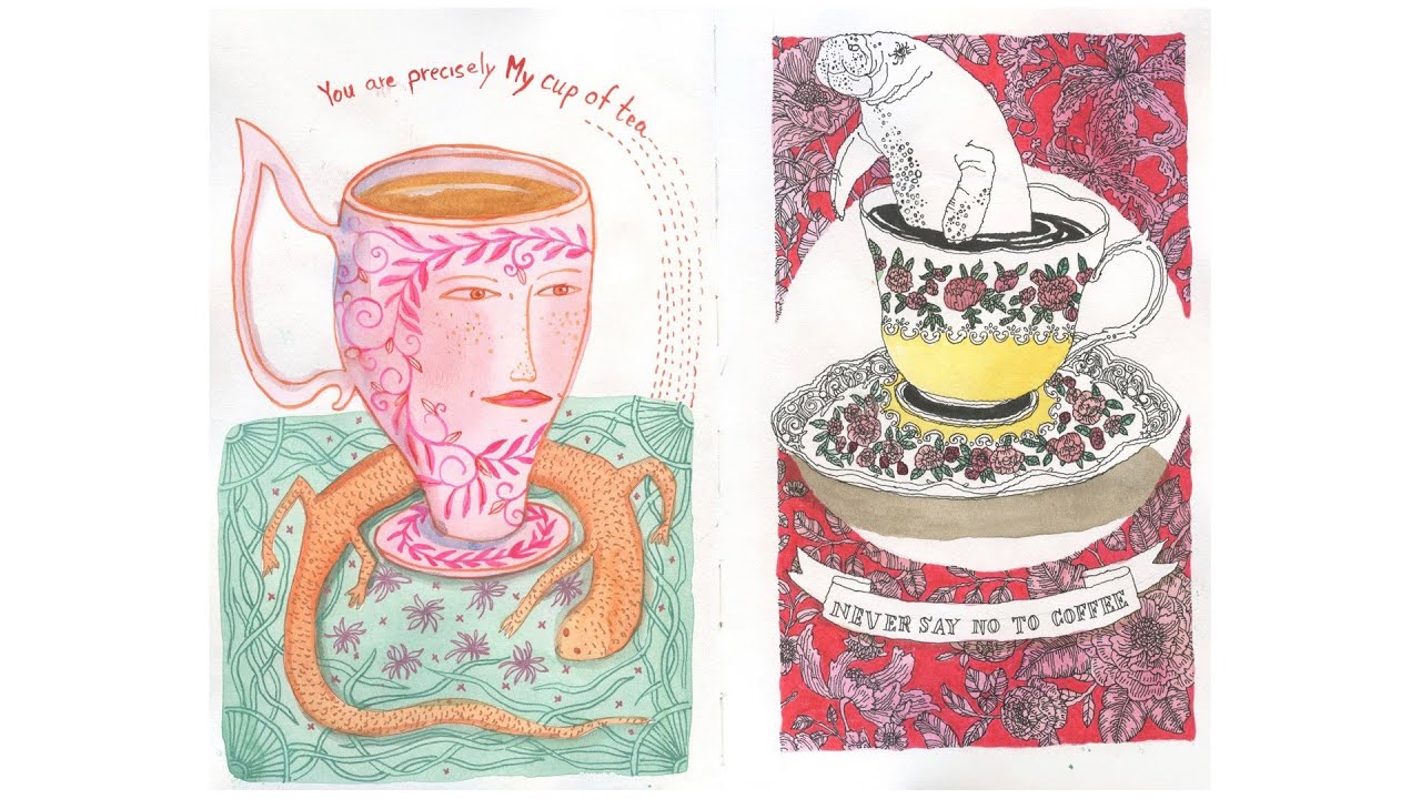 These 2 artists have never met, but they've been working on sketchbooks through the mail for 3 years