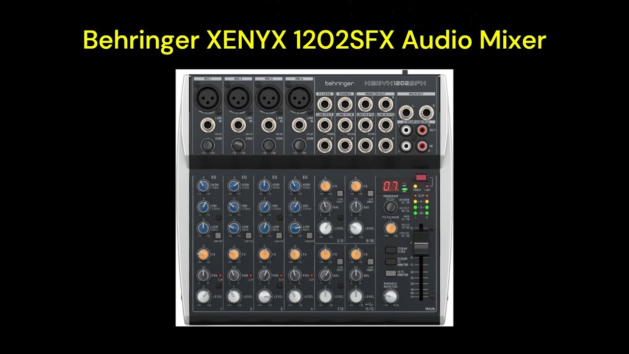 Behringer Audio Mixer, Unboxing and Connections (XENYX 1202SFX)