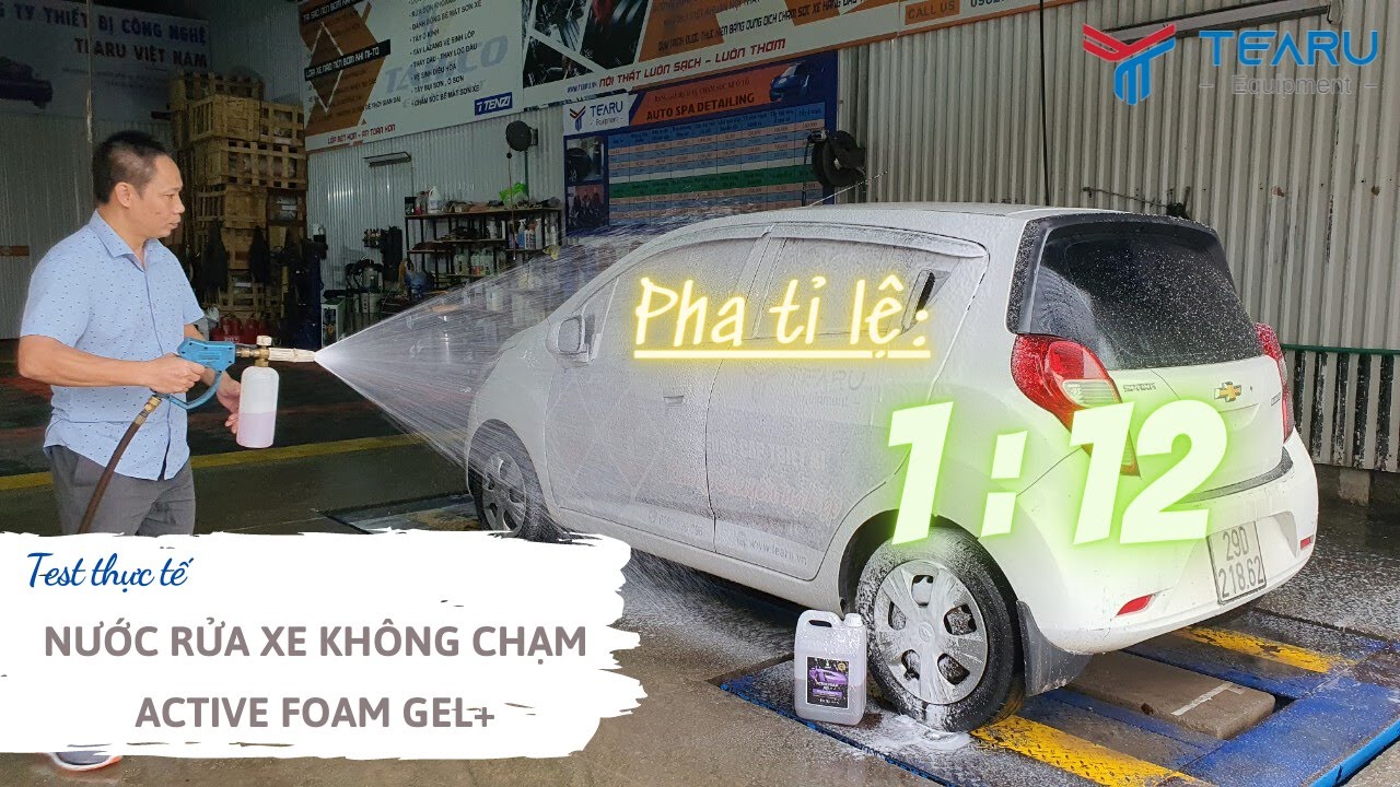 [Thực Tế] Pha nước rửa xe không chạm Active Foam GEL + tỉ lệ CAO NHẤT 1:12 và cái kết | TEARU