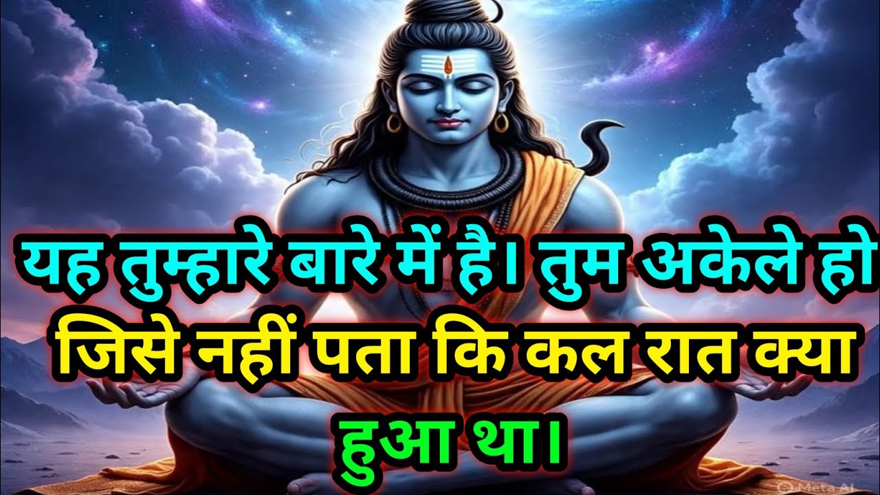 🕉️ यह तुम्हारे बारे में है। तुम अकेले हो जिसे नहीं पता कि कल रात क्या हुआ था।🕉️Today Mahadev Sandesh