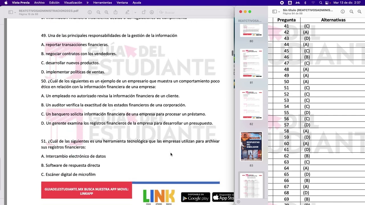 Muestra de Examen de CENEVAL EGEL ADMINISTRACION parte 2 2025 #ceneval #egel #administración