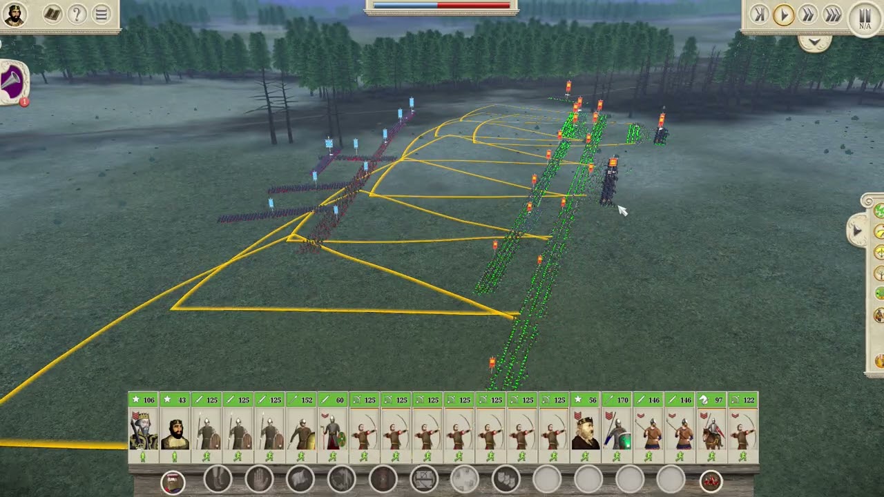 Total war: Rome Remastered: A battle of Agincourt but near Rouen City.