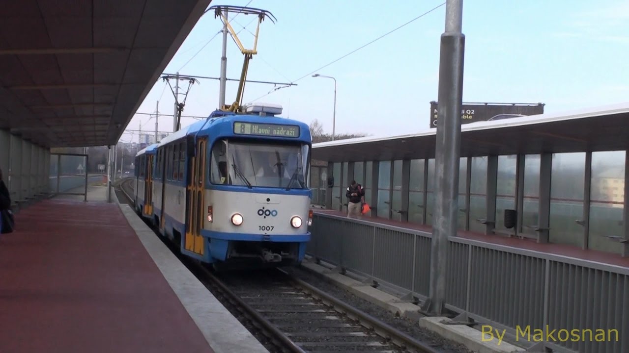 MHD v Ostravě | Tatra T3R.P 1007+975 na lince 8