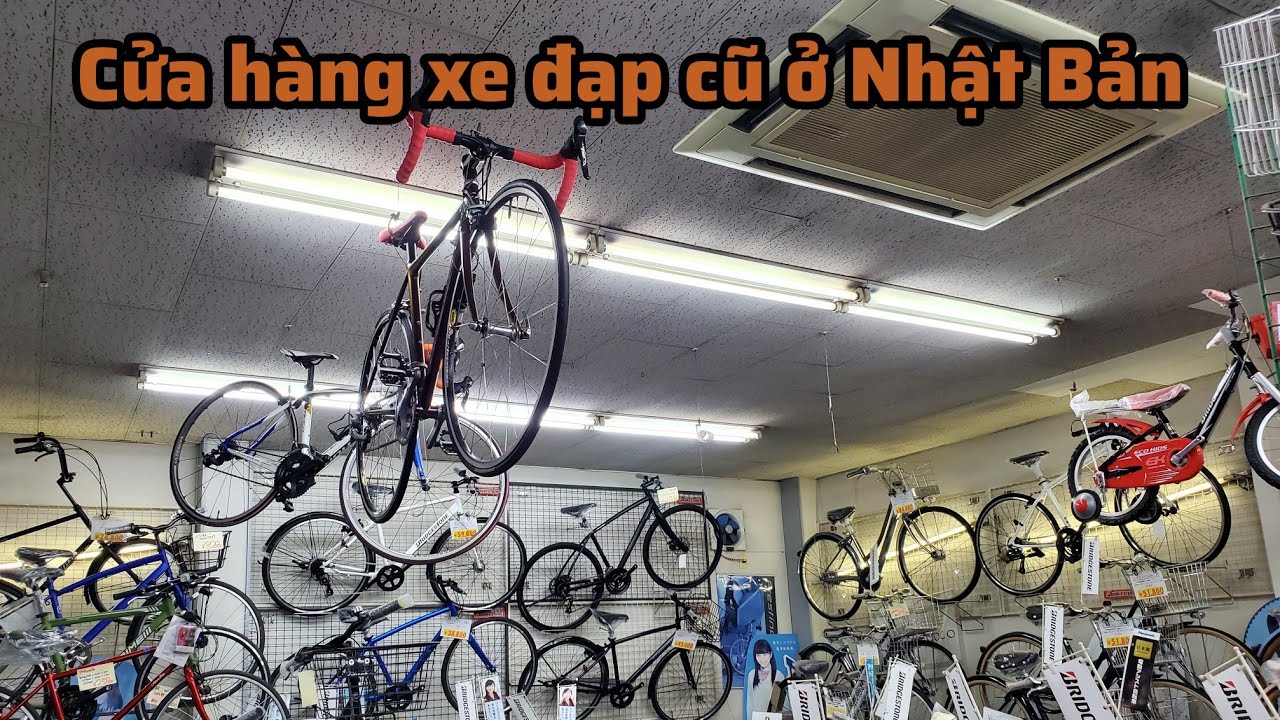 Cửa hàng xe đạp cũ ở Nhật,nhiều xe hãng đã qua sử dụng còn đẹp giá rẻ