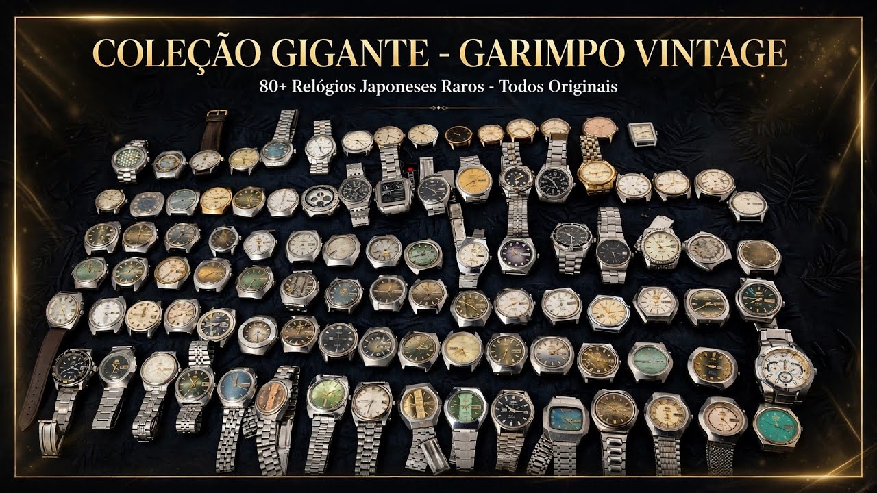 Coleção de relógios automático antigos vintage