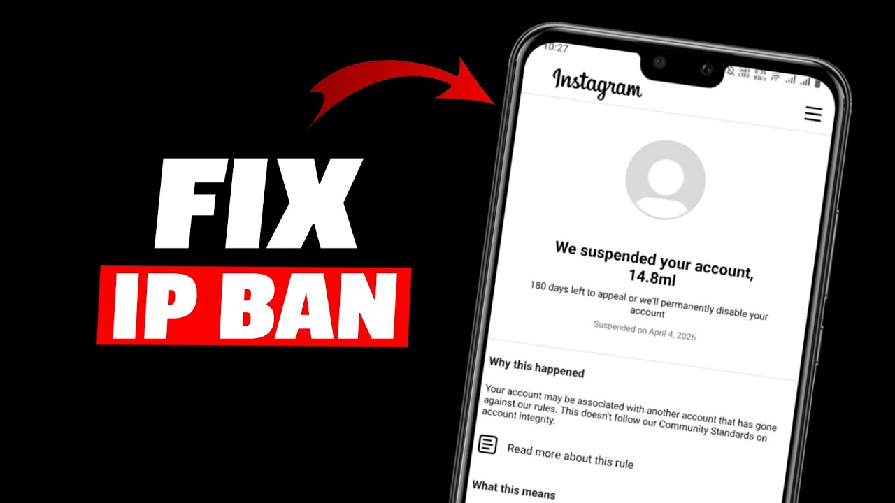 How to fix IP ban on Instagram New Method 2026 | Instagram IP Fix Method | #instagram #raghavpluger