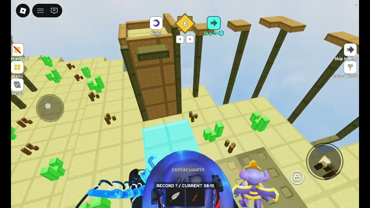 Playing roblox with my sister while eating an apple    