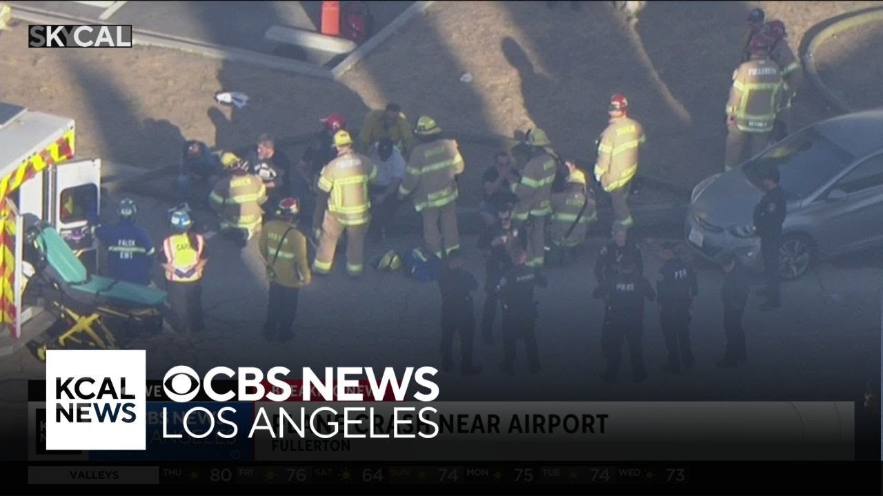 Small plane crash, fire reported near Fullerton airport