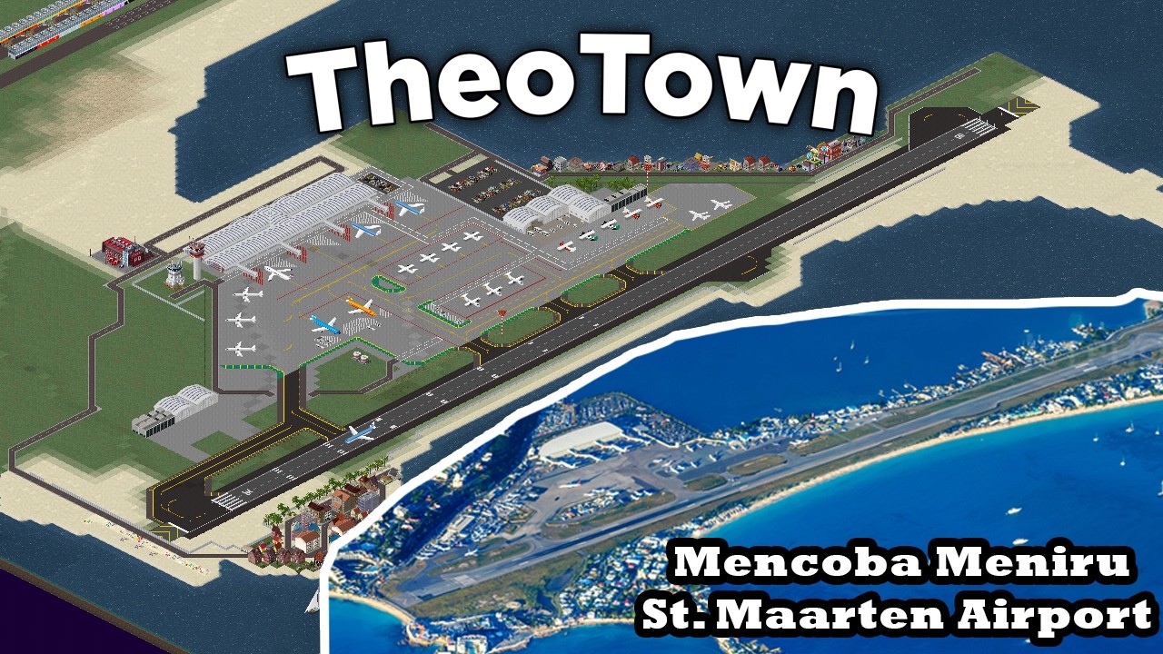 AKU TERINSPIRASI UNTUK MEMBUAT ST. MAARTEN AIRPORT. Theotown Indonesia.
