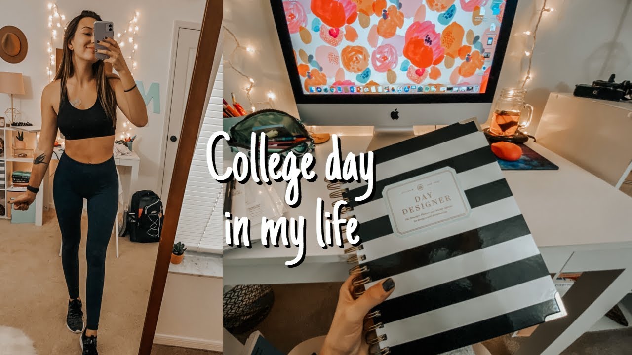 college day in my life: workout, studying, classes, new day designer