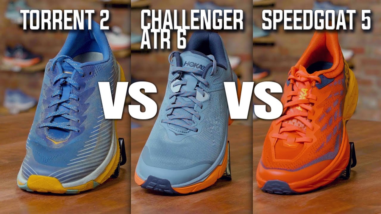 Torrent 2 vs Challenger ATR 6 vs Speedgoat 5 | 3 every day trail shoes from HOKA.