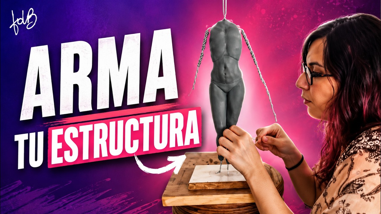 Estructura para escultura de figura humana + uso de plasticera:  Clase Gratuita