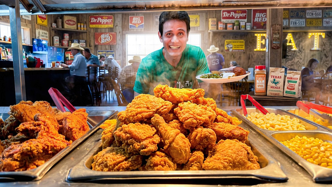 Я оценил ВСЕ блюда в буфете на Техасской трассе за 19 долларов!!