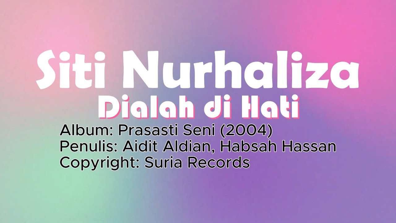 Siti Nurhaliza - Dialah di Hati (Karaoke) (Minus One) (HQ 2023)