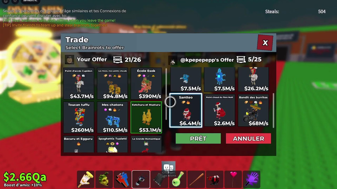 Je Trade steal brainrot