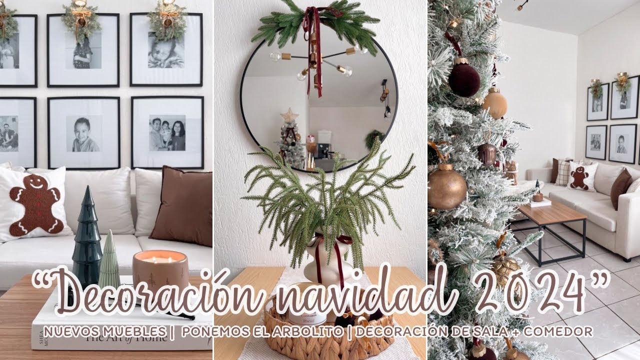 🎄✨ DECORACI&Oacute;N NAVIDE&Ntilde;A 2024 | PINO + SALA + COMEDOR 😍 IDEAS PARA DECORAR TU CASA PEQUE&Ntilde;A INFONAVIT 🏠