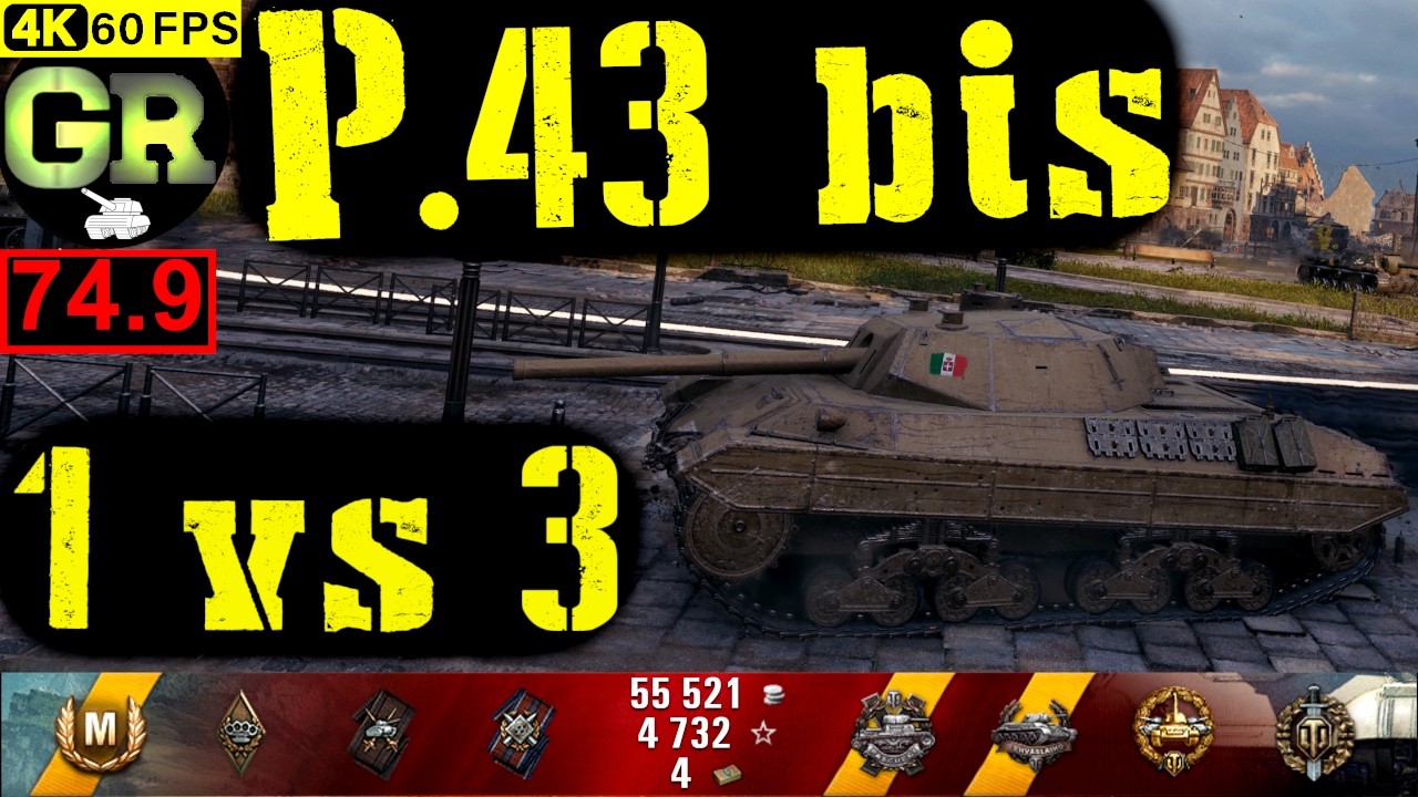 75_World of Tanks P.43 bis WoT Replay - 7 Kills 3.4K DMG(Patch 1.4.0)