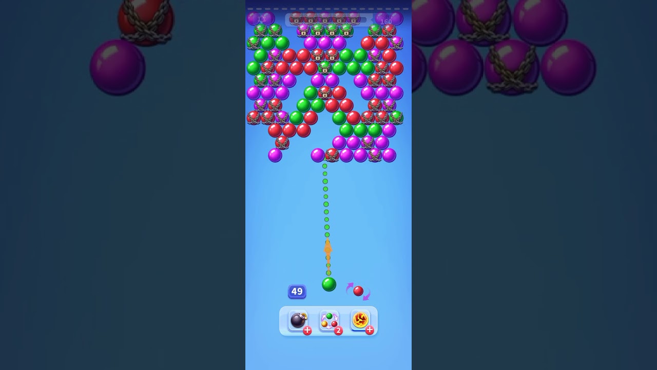 Shoot bubbles game 261 to 265 level finish in one time 