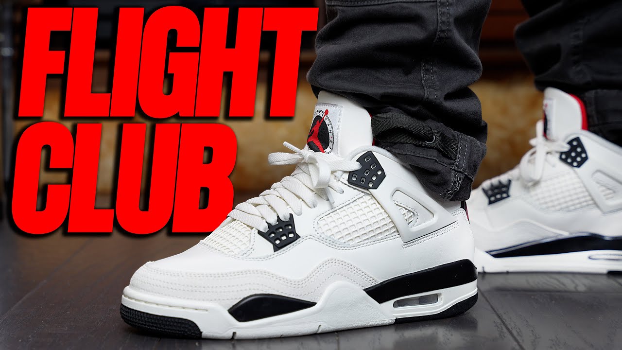 Подробный обзор и фото на ногах кроссовок Jordan 4 Flight Club.
