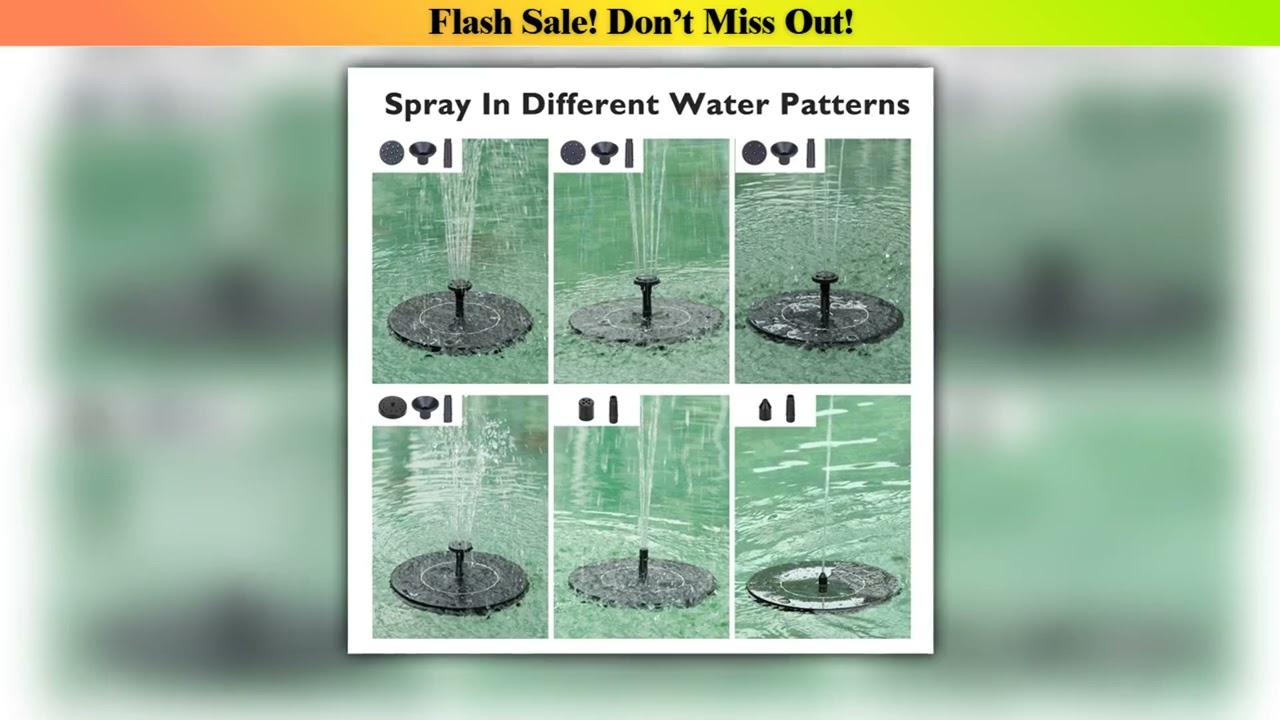 Deal Solar Powered Floating Fountain Pumps Garden Pool Pond Bird Bath Outdoor Water Pump