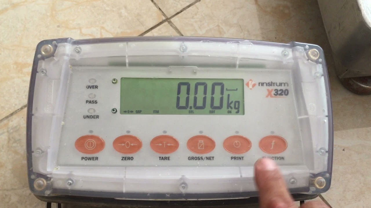 Màn hình cân Rinstrum X320 - Cài đặt và hiệu chuẩn cân.