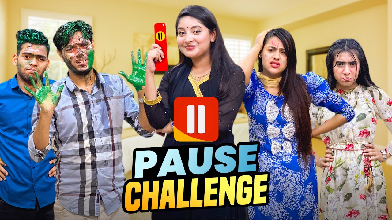 রাকিব অন্তরার চুল কেটে দিলো | Pause Challenge With My Family | Brother Vs Sister | Rakib Hossain