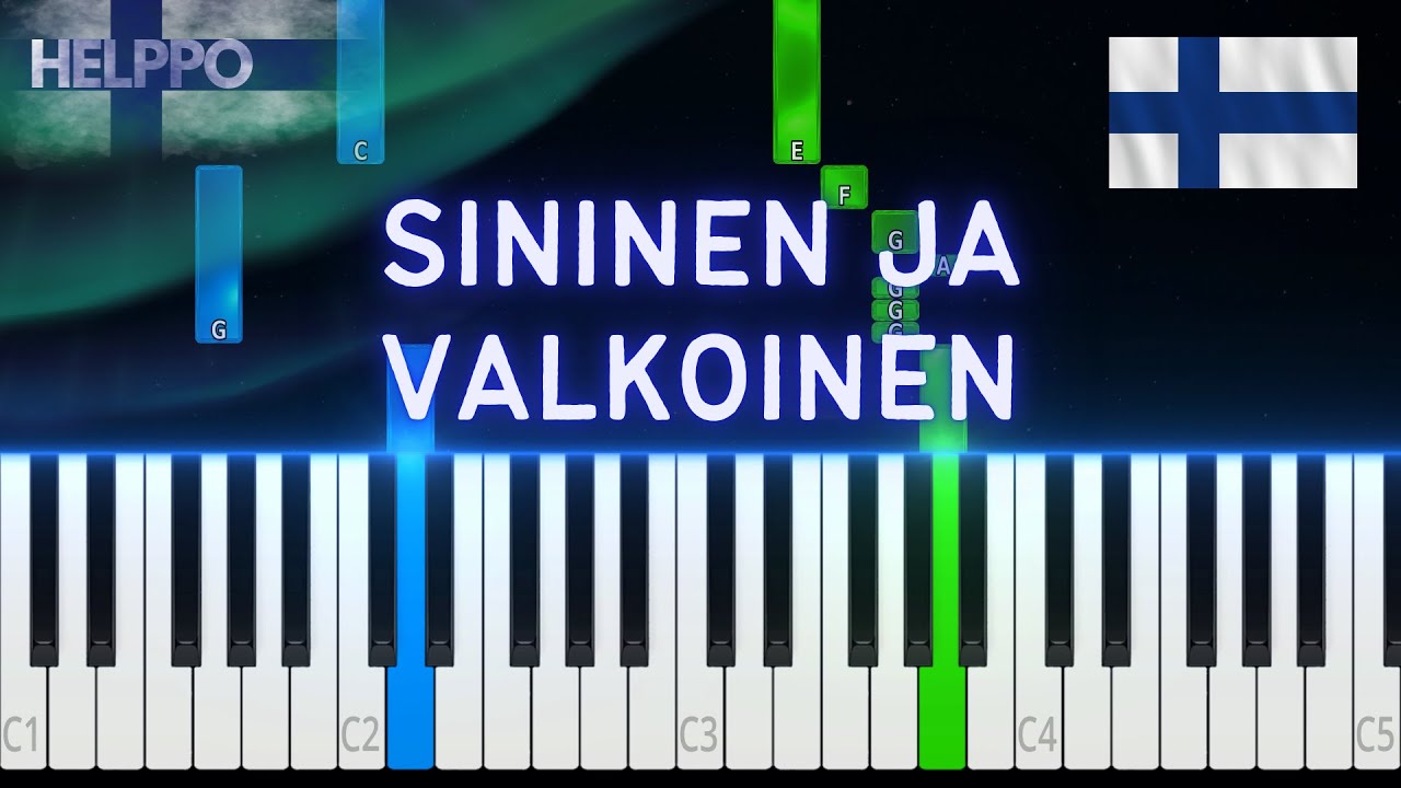 Sininen ja valkoinen | Helppo Piano Tutorial