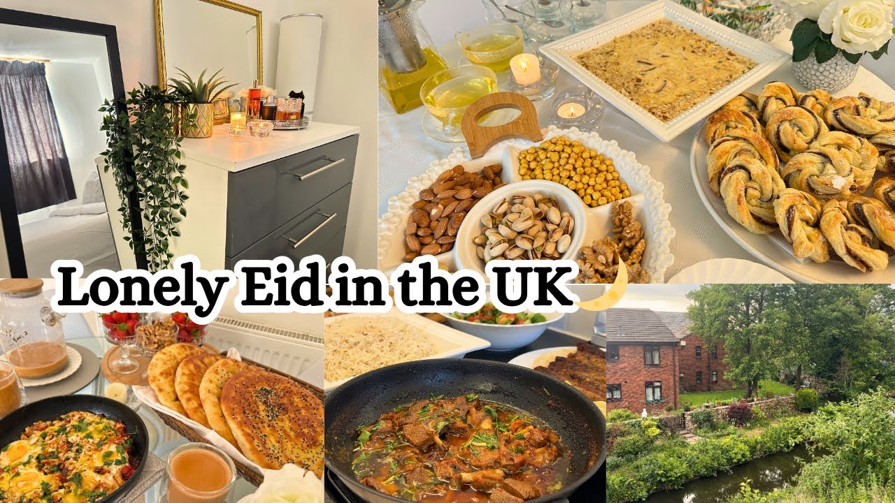 Celebrating Eid Alone in the UK🌙|charsi Lamb Karahi| Sheer Khorma| Silent Vlog| Cozy Home UK