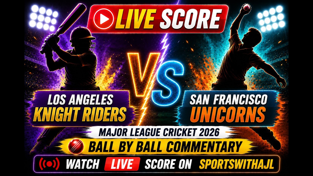 Los Angeles Knight Riders vs San Francisco Unicorns LIVE 🔴 MLC 2026 | LAKR vs SFU Live Score