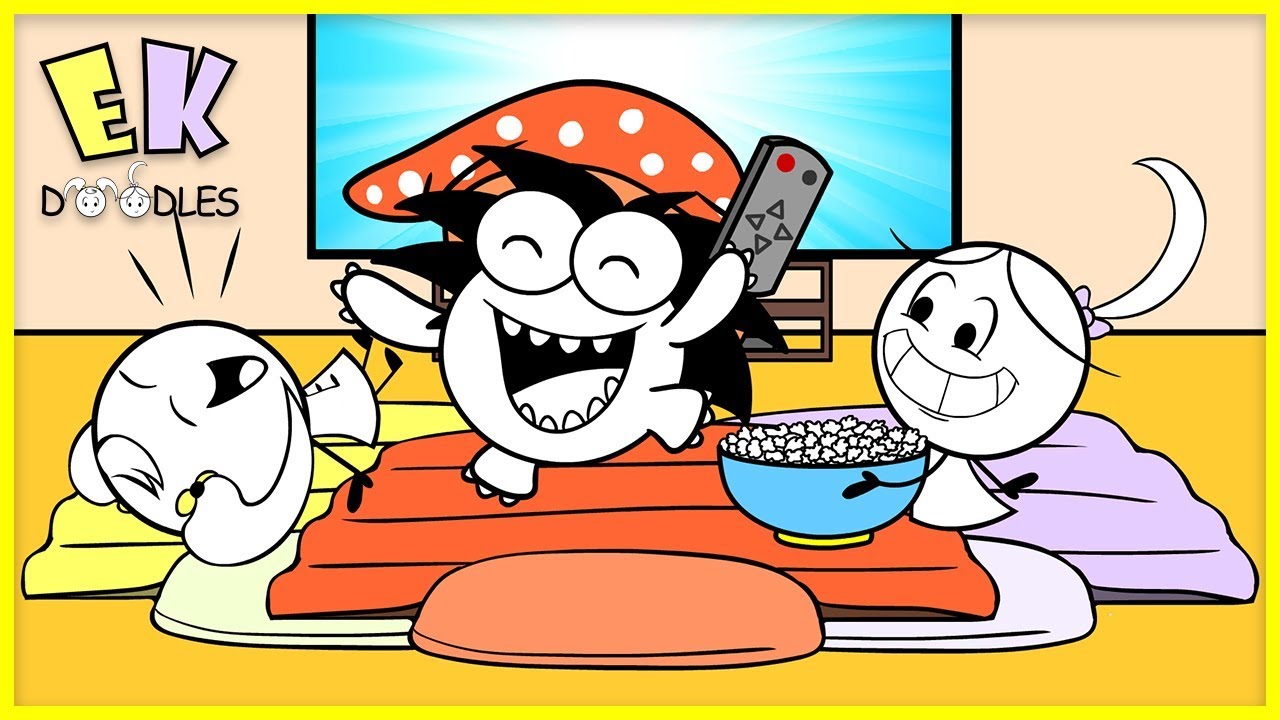 SLEEPOVER NIGHT ROUTINE WITH MOE THE MONSTER! Emma & Kate Sing Baby Shark and more Indoor Fun!