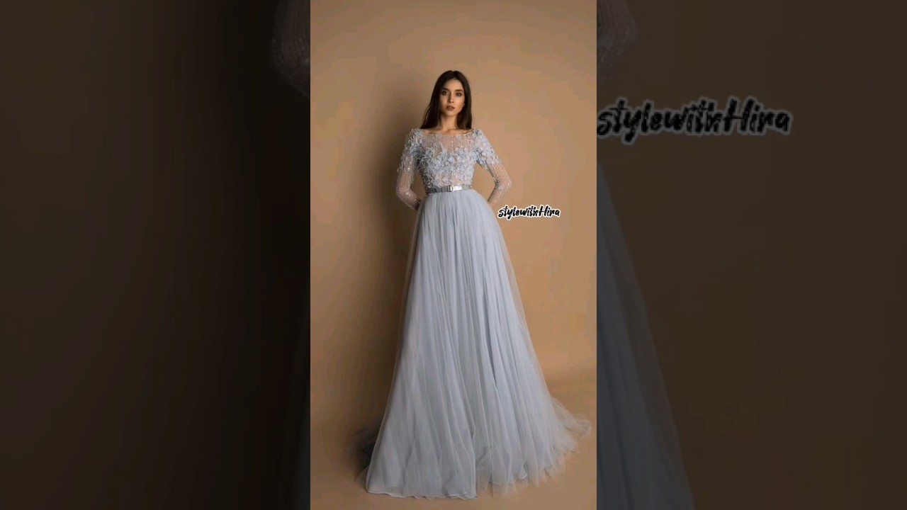 Most attractive party wear long maxi dress collection 🌼 #shorts