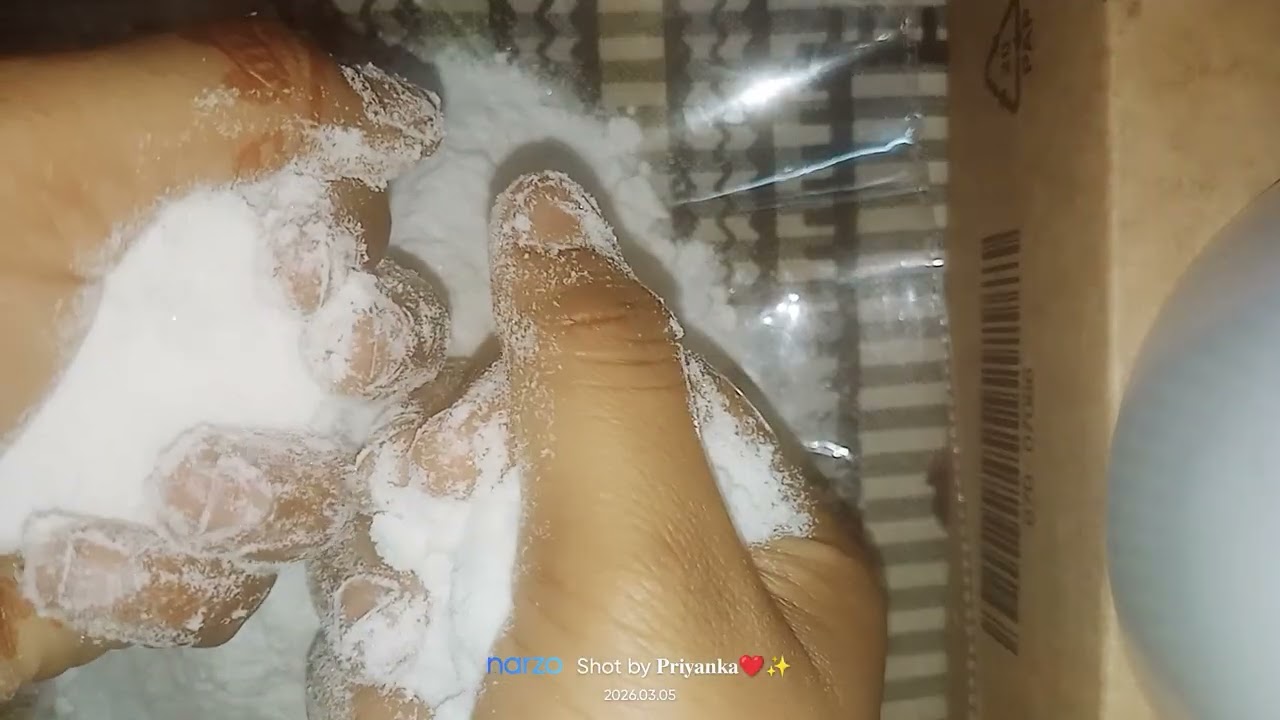 Fine Naphthalene powder playing and smelling ⚪❤️#satisfying#asmr#shorts#viral#reels#love 