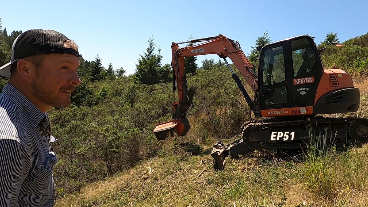 Brush mowing with the Eterra EX40 Flail Mower. EP51