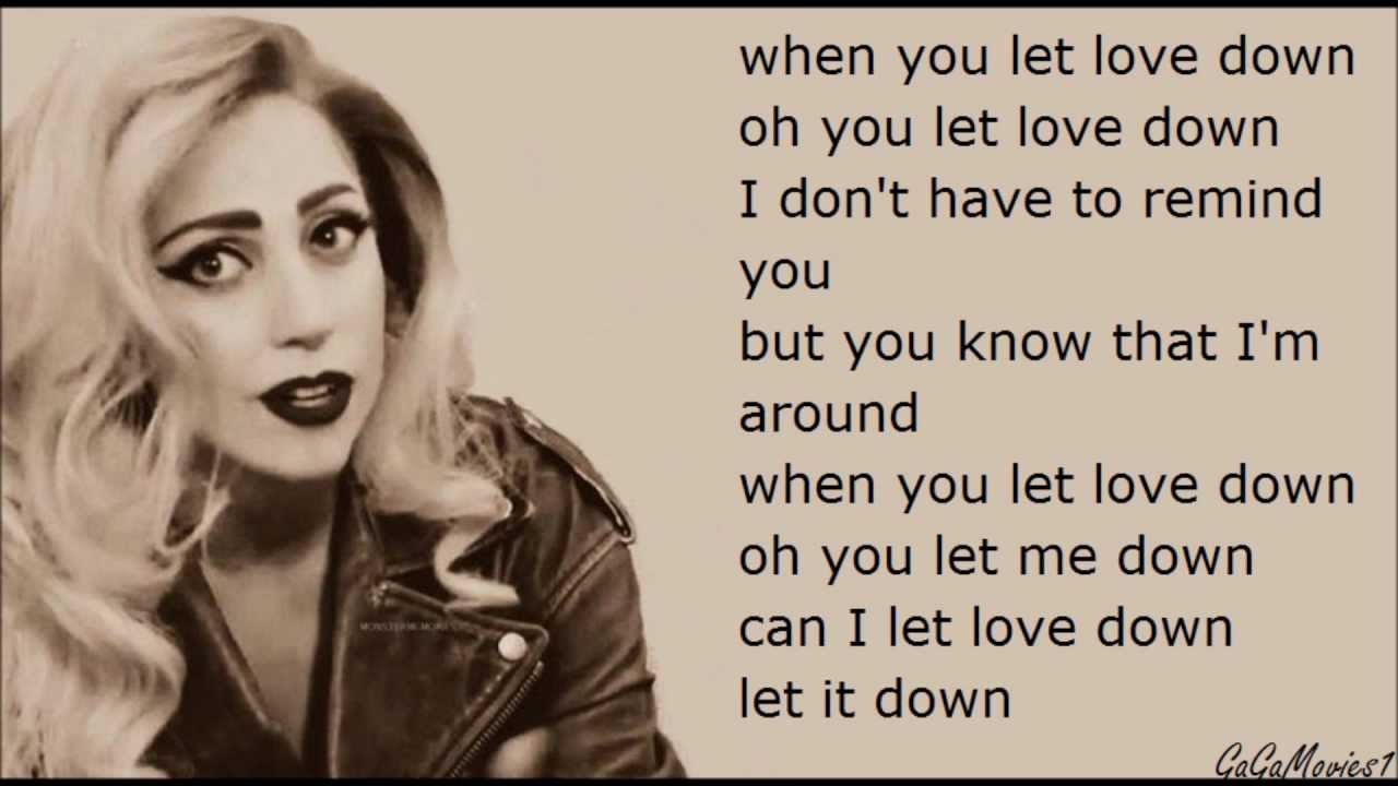 Lady Gaga - Let love down LYRICS