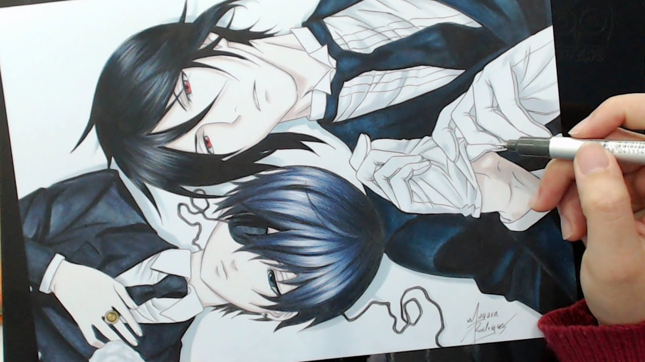 Speed Drawing - Ciel and Sebastian (Kuroshitsuji)