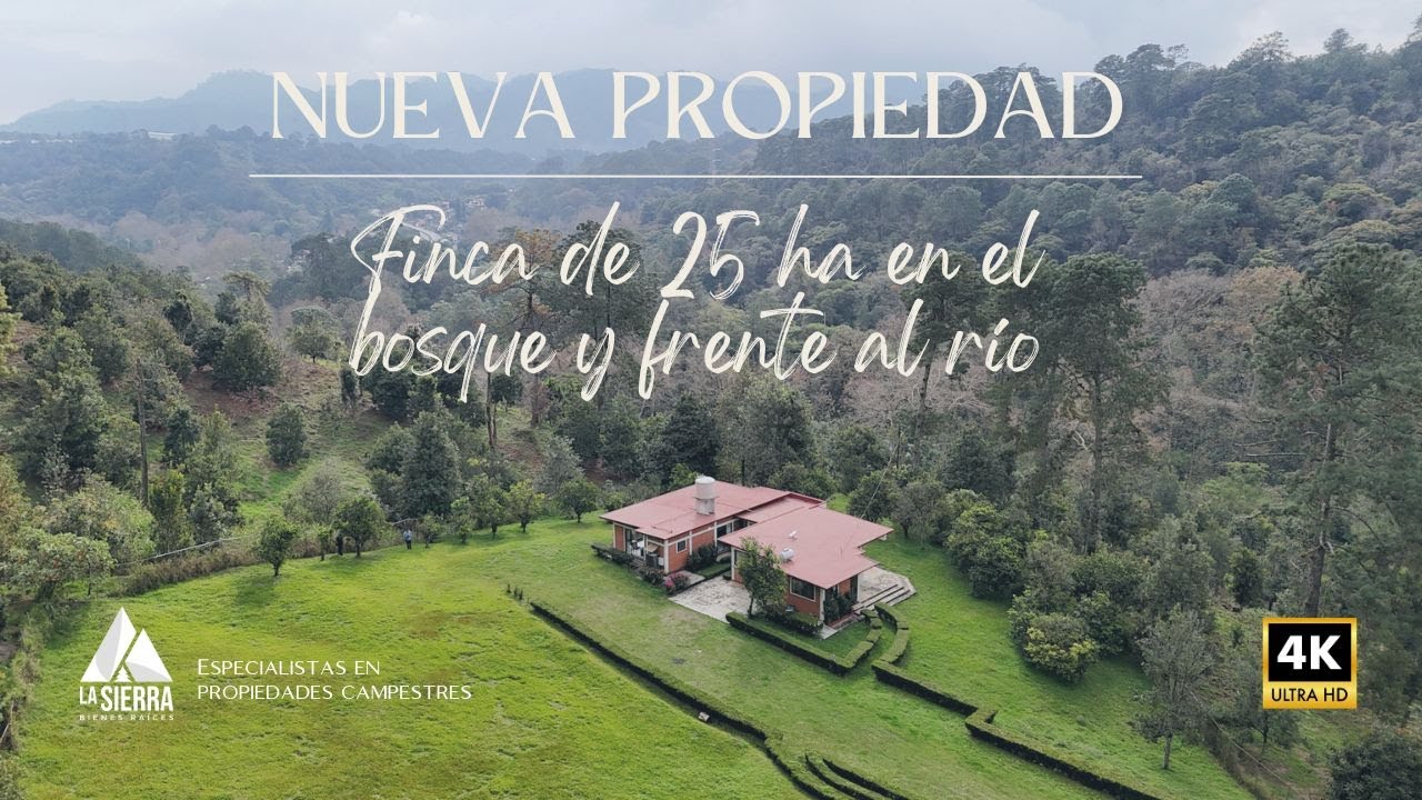 Hermosa Finca de 25 HA con bosque y río en Huauchinango