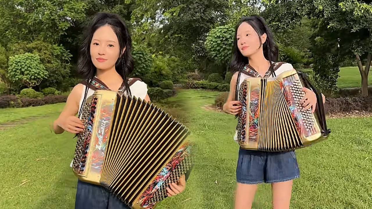 手风琴女孩今天不盘大爷了，给大家演奏一曲堂吉柯德主题曲，伟大的堂吉柯德要继续自己的冒险了！【李楚然手风琴】