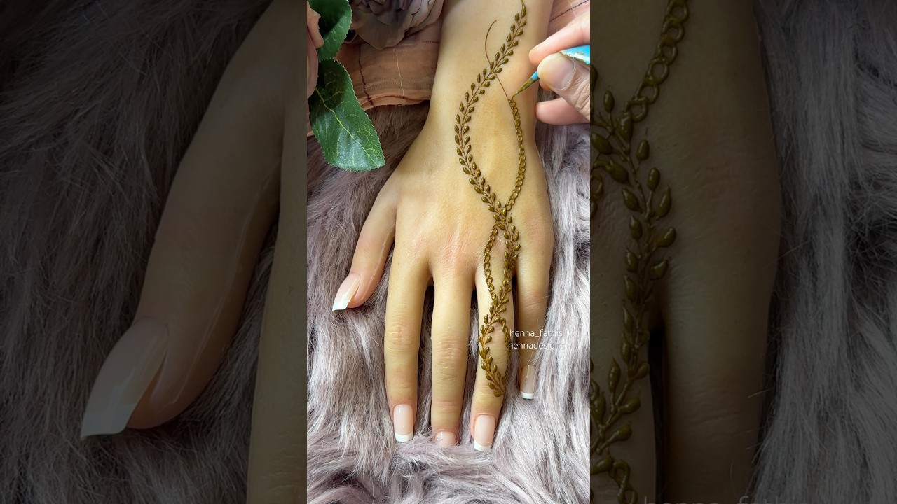Simple Henna Tutorial #song #music #mehendi #hennatatto #henna #simplehenna #diyhenna #art #tutorial