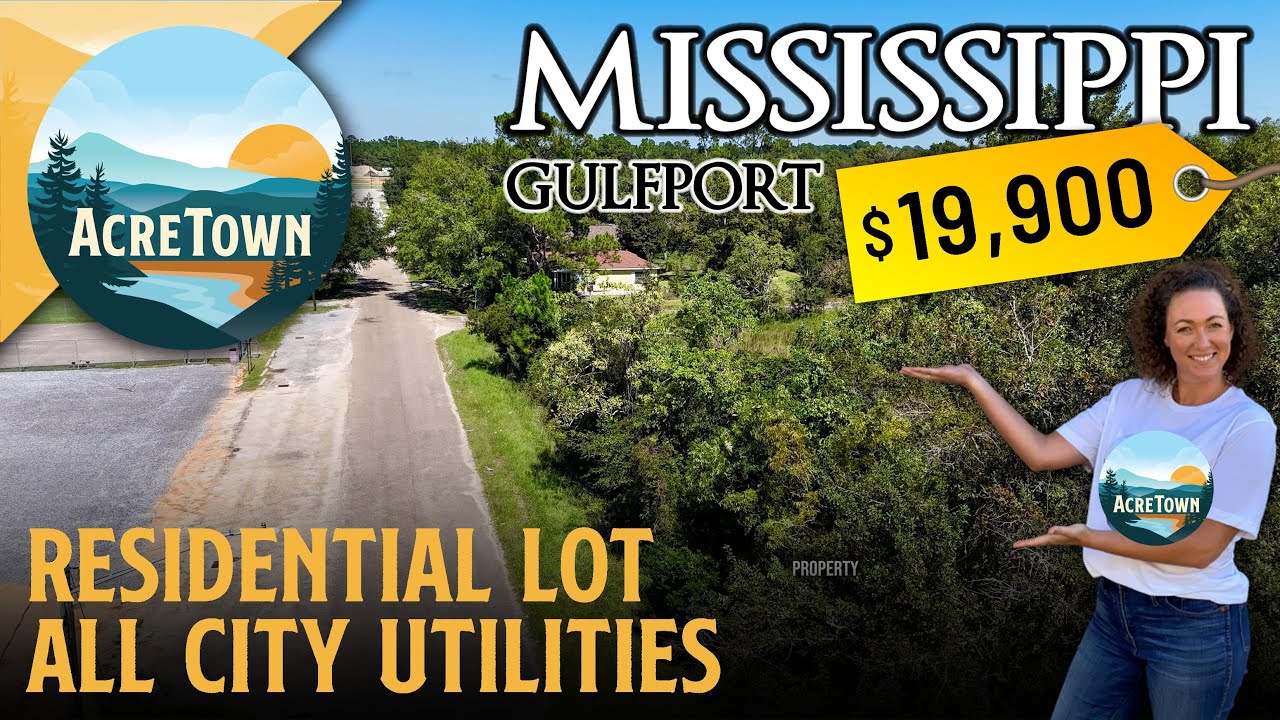 Gulfport Mississippi Land for Sale | Two Lots in One | All City Utilities | Only 10 mins from Beach!