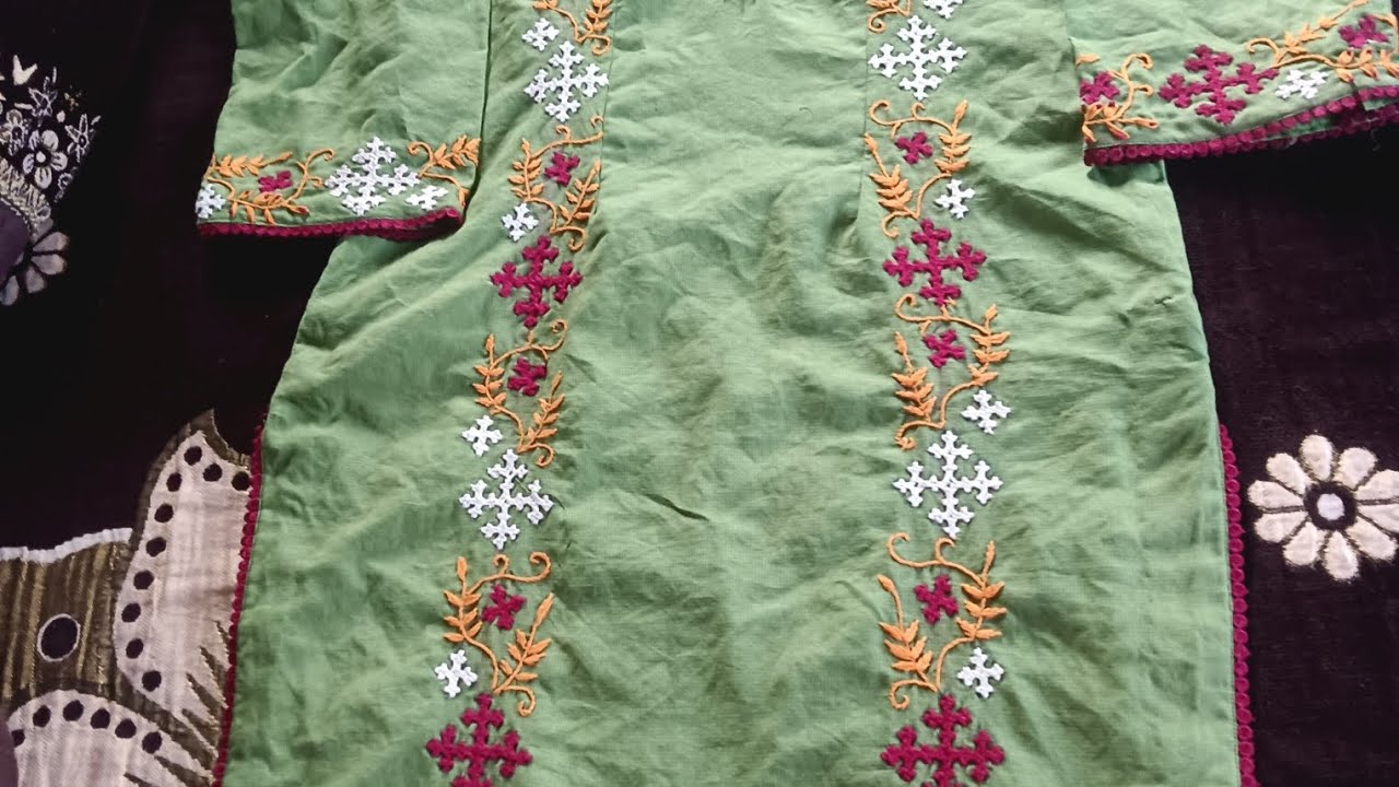 Shindi booti design suit #embroiderylover #ytshorts 