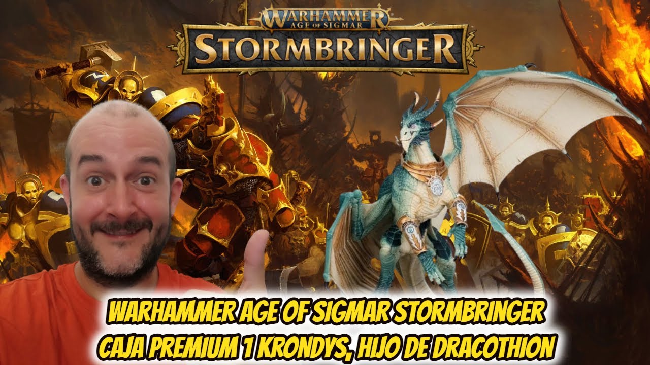 Warhammer Age of Sigmar Stormbringer Caja Premium 1 Krondys, hijo de Dracothion