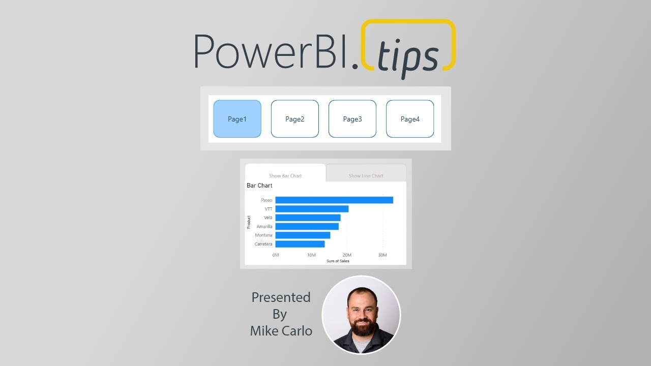 Навигаторы страниц и закладок — интерактивная демонстрация — Советы по Power BI из реального мира