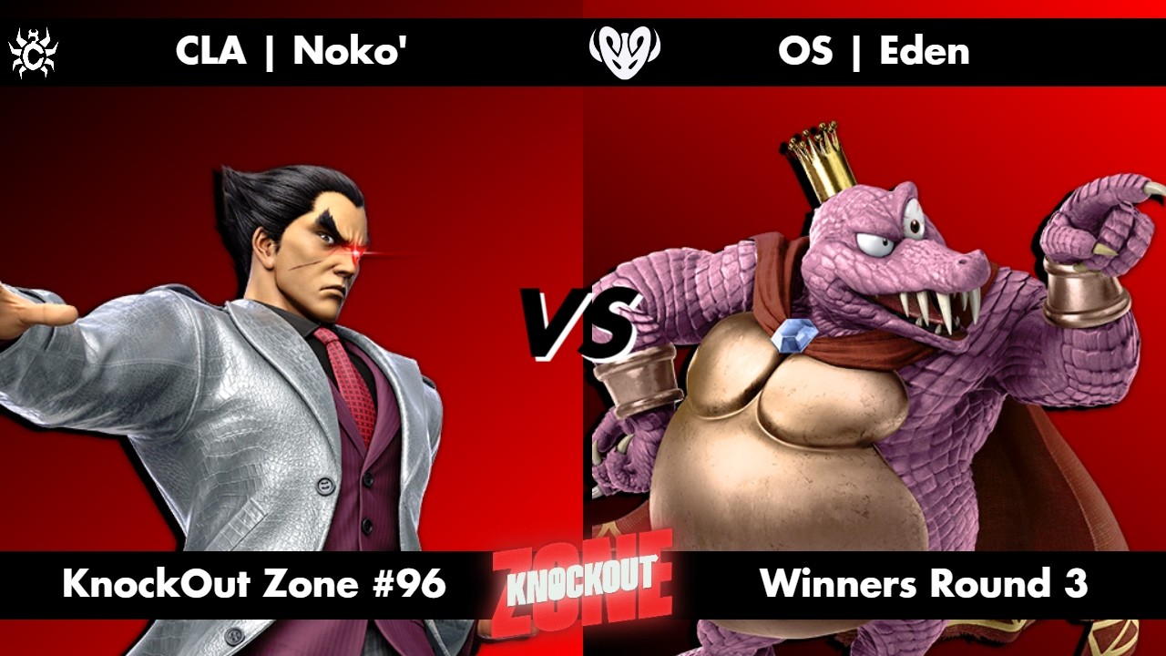 KnockOut Zone #96 - SSBU Winners Round 3 - Noko' (Kazuya) vs Eden (King K. Rool)