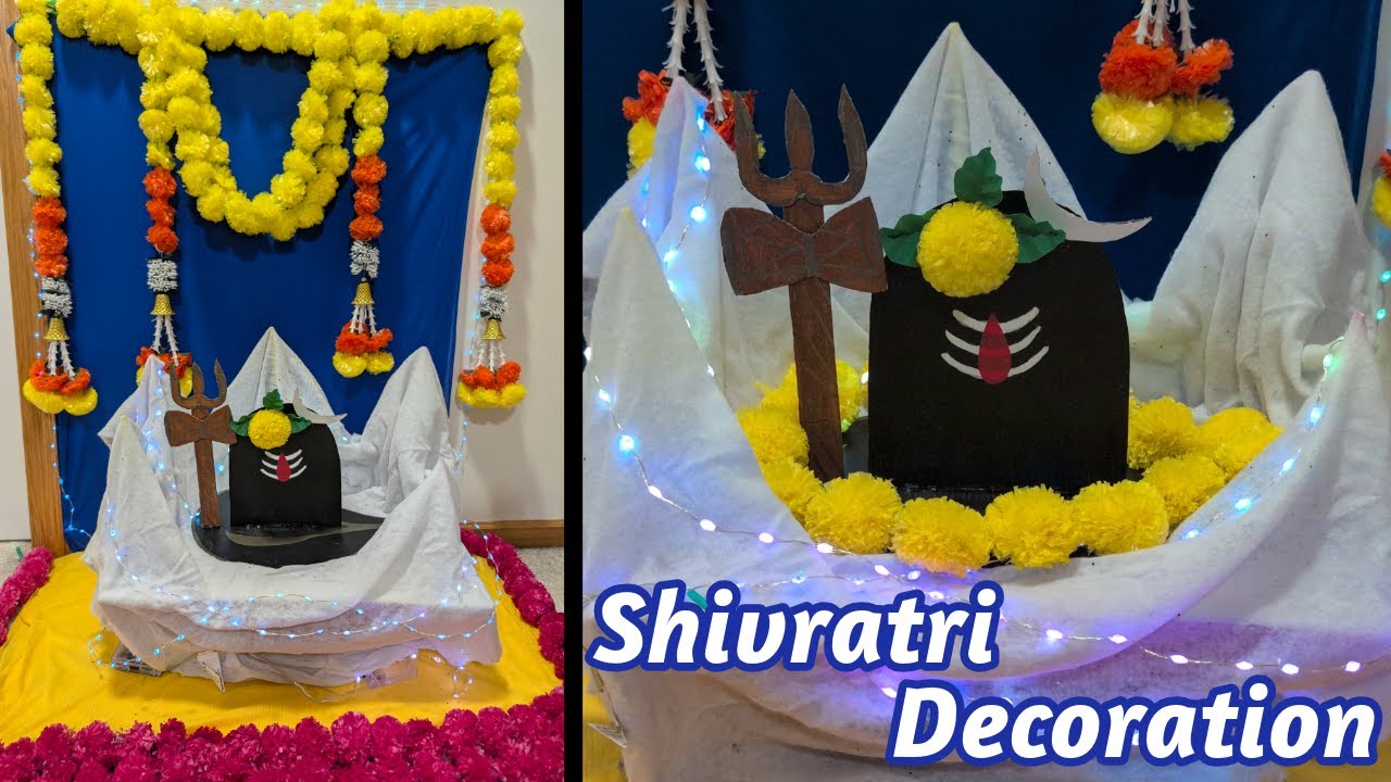 Shivratri Decoration Ideas at Home | Mahashivratri Decoration Ideas | Kailash Parvat Craft
