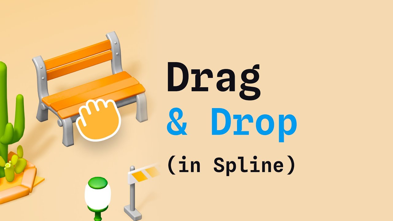 Как создать 3D-эффекты перетаскивания с помощью Spline