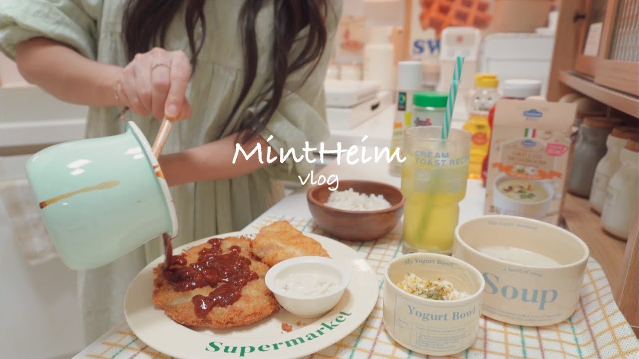 SUB)Корея vlog🍳Living alone, cooking & eating daily life (Galbi bowl,Корейская лапша,home baking)