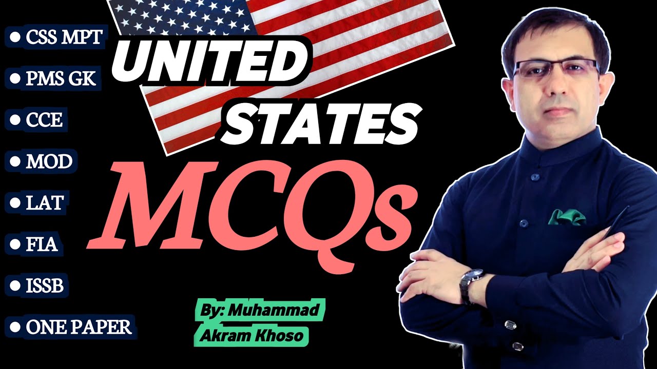 MCQs About The United States History Geography and Administration | GK MCQs | Muhammad Akram Khoso