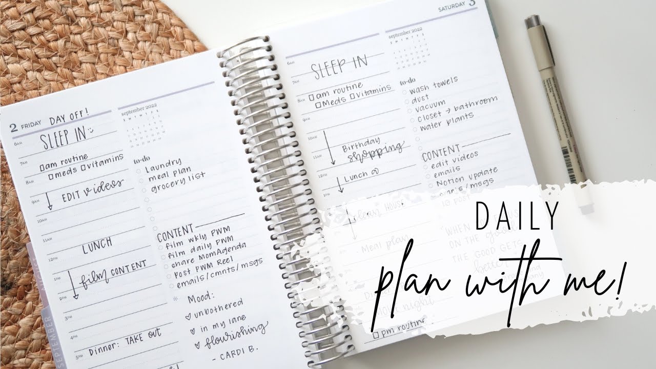 DAILY PLAN WITHME! | PEN ONLY! | Erin Condren Daily Duo