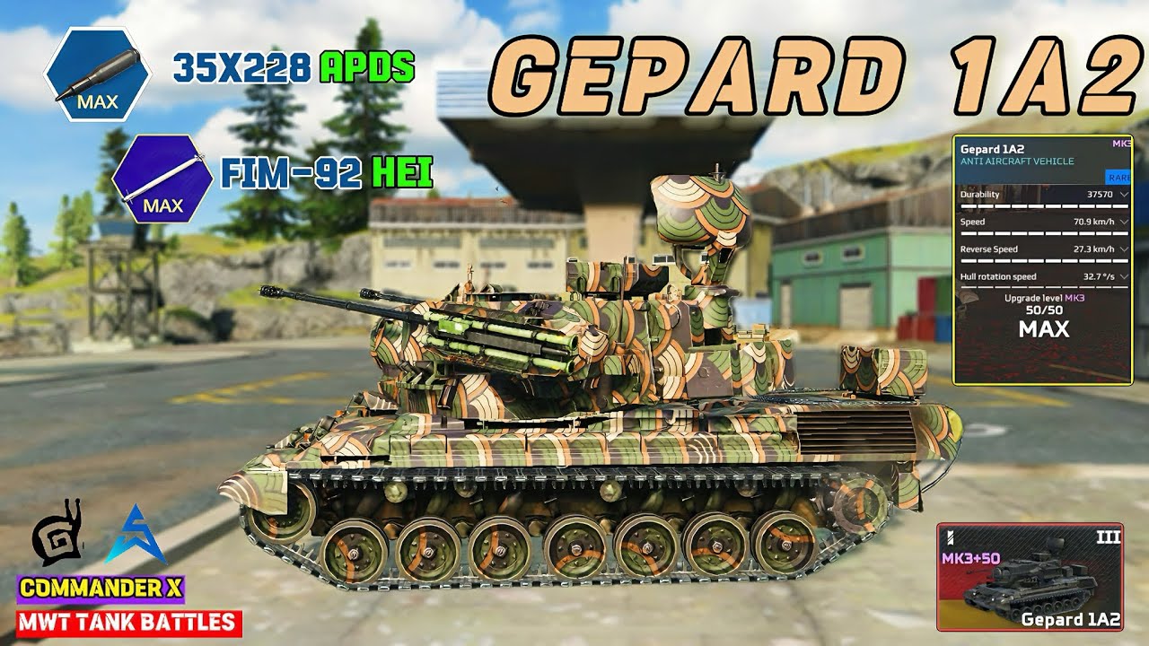 GEPARD 1A2 Free Battle Pass Tank Gameplay  | MWT tank battles