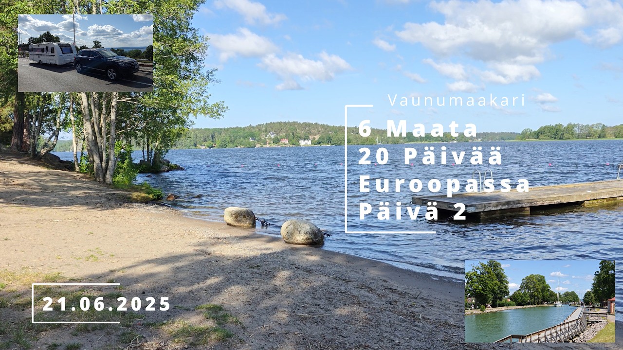 6 Maata 20 Päivää Euroopassa matkailuvaunulla päivä 2, Berg kanava sulut, E4, Gränna maisematie
